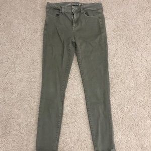 Green colored Denim Jeans by American Eagle